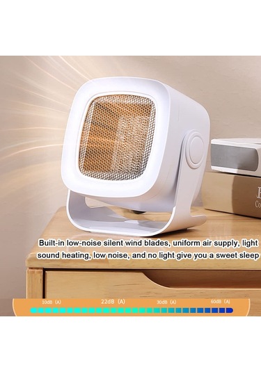 Symbee Eu Standartlı Masaüstü Taşınabilir Fanlı Isıtıcı - 800w Altı Güç, 20m²'ye Kadar Isıtma, Banyo/ev İçin Hızlı Isı, Ce Onaylı