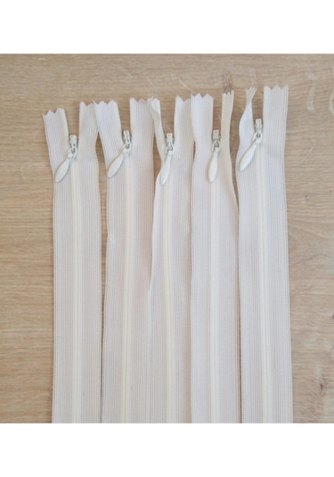 Krem Gizli Fermuar 50 Cm 5 Adet
