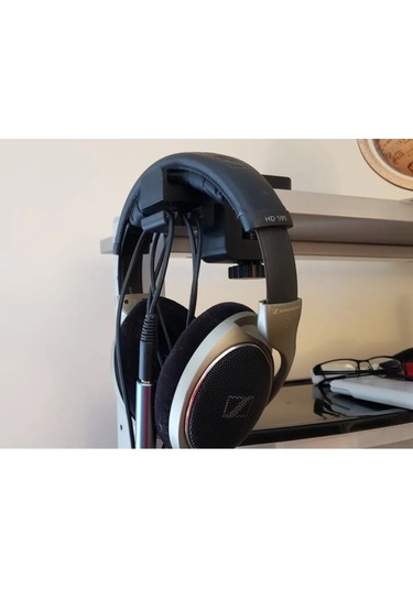 Masa Kenarı Asılabilir Kulaklık Standı, Kulaklık Tutucu Siyah