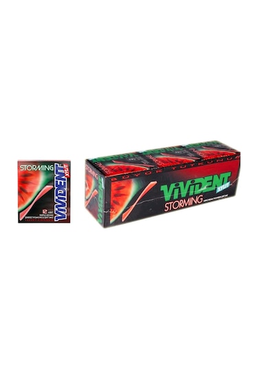 Vivident Storming Karpuz Aromalı Şekersiz Sakız 33 G X 18 Adet