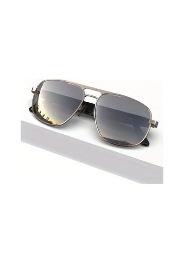 Honeybeeshop Kablosuz Akıllı Sesli Gözlük Altın Çerçeve Koyu Altın Renkli Lens Hd Ses Otomatik Çağrı Cevaplama Uzun Pil Ömrü Tatil Hediyesi