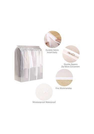 Tongxida Bosphorusboutique X X Ty Tozluk Takım Saklama Organizatörü Kılıfı Giysi Fermuar Elbise Dolabı Çantaları Beyaz Bavul 9 Beyaz