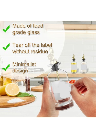 1 Adet Cam Zeytinyağı Dağıtıcı Şişe Baharat Şişesi Sirke Şişesi Şeffaf