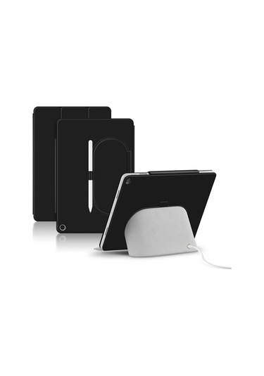 Google Uyumlu Pixel Tablet İçin Üç Katlı Stand Kapağı Pu Deri Manyetik Eklenti Tablet Kılıfı