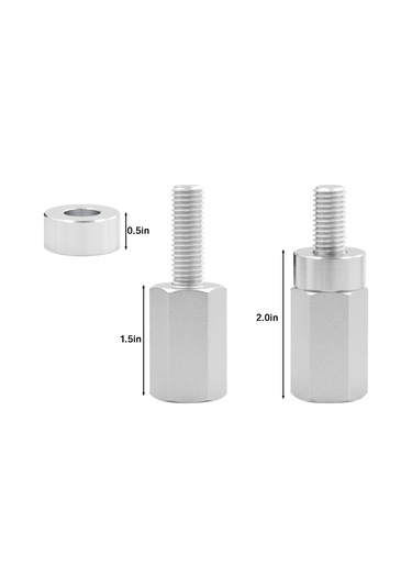 Vkemall Can Am X3 İçin Alüminyum 4'lü Oturma Koltuğu Yükseltici + Yastık Gümüş