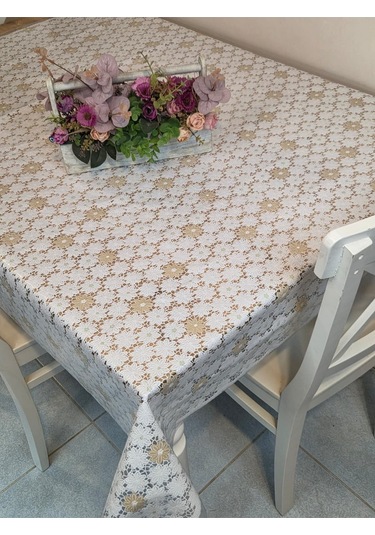Ithal Pvc Muşamba - Desenli Silinebilir Masa Örtüsü 07nl62 Kahverengi