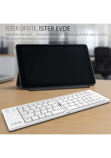 Ibk-580bt Katlanabilir Bluetooth Klavye Sessiz 67 Tuş Mini Taşınabilir Apple Uyumlu iOS /android/windows