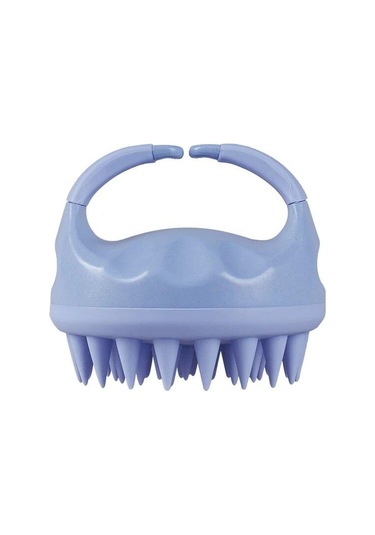 Mavi Biyobozunur Buğday Samanı Silikon Saç Fırçası Şampuan Fırça Saç Derisi Masajı Saç Büyüme İçin