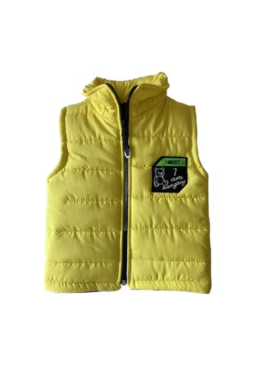 Unisex Bebek Sarı Renk Mevsimlik Şişme Yelek Sarı