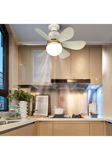 Symbee Ev Çocuk Odası Yatak Odası Kullanıma Uygun Led Fan Lambası, Kum Saçı Akrilik/kristal Abajur Seçenekli, 30w E27, Uzakdan Kumanda İle Sürekli Işık Ayarlama, 42cm Çap