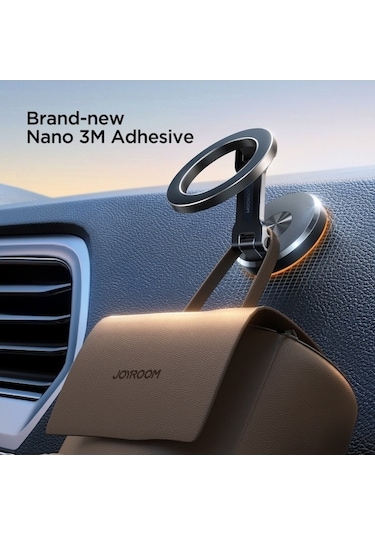 Geeksen Alüminyum Çelik Katlanabilir Manyetik Araç Telefon Tutucusu: 360 Döner, 270 Ayar, Ultra Güçlü Tutma, Siyah Siyah