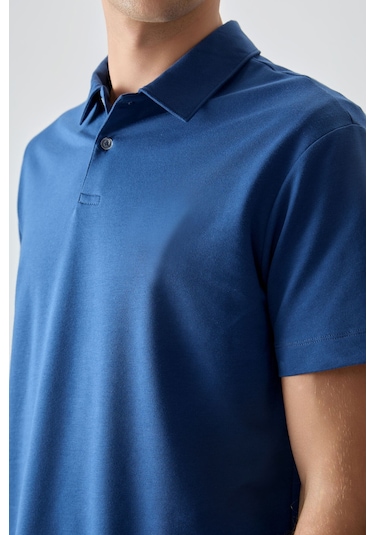 Tommy Life Parlament Pamuklu Kalın Yumuşak Dokulu Polo Yaka Oversize Fit Basic Erkek T- Shirt - 88381 Parlament