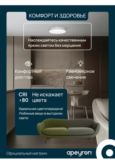 Apeyron 13cm, 4000k, 12w Led Tavan Lambası 402660539 Beyaz