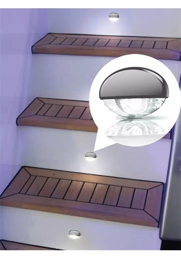Merdiven Lambası Kromaj 24 V Led Beyaz