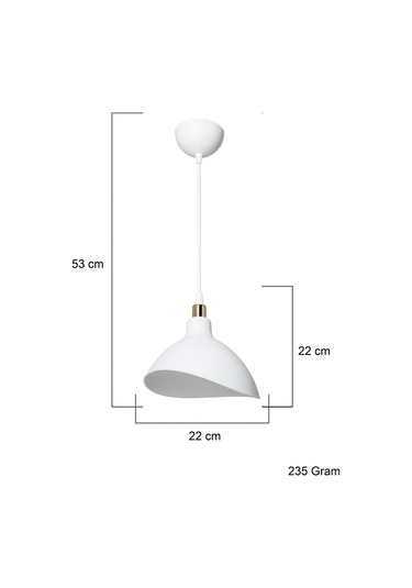 Handel Mika Tekli Tavan Sarkıt Avize Beyaz Renk Mutfak Hol Cafe İşletme Avize Beyaz