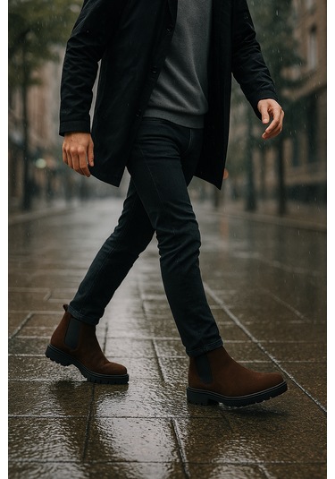 Growish Gre0157-2 Hakiki Süet Deri Kaydırmaz Koku Yapmaz Kalın Taban Chelsea Üst Kalite Bot Kahverengi Growish Gre0157-2 Hakiki Süet Deri Kaydırmaz Koku Yapmaz Kalın Taban Chelsea Üst Kalite Bot Kahverengi