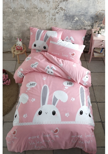 Always Ranforce Rabbit Tek Kişilik Nevresim Takımı