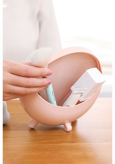 Masa Üstü Pembe Yuvarlak Masa Makyaj Aynası Cin719pm Pembe