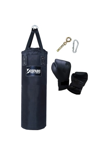 Desfabe PDS 80x25Cm Kolonlu Kum Torba+Aparat+Eldiven Siyah