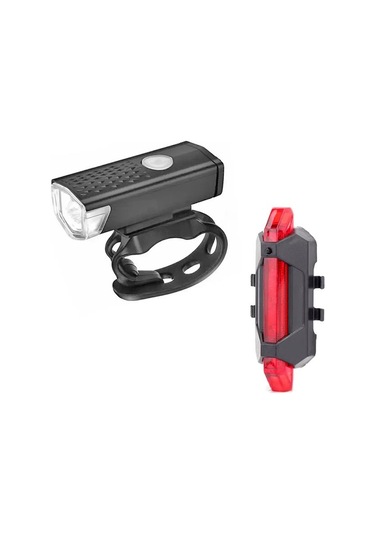 Far Stop Seti Usb Şarjlı Dt-2215 Ön-arka Set Siyah