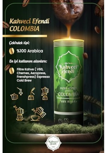 Efendi Colombia Filtre Kahve Premium Teneke Kutu 150g S