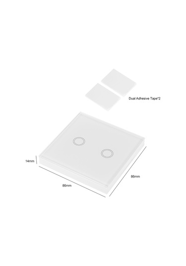 Singree Ewelink T433 Akıllı Dokunmatik Pencere Paneli Uzaktan Kumandası - 2 Kanal 433mhz Rf Kontrol, Merdiven Aydınlatma İçin Diğer