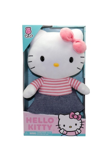 Hello Kitty Pelüş 30 Cm Pink Strip Top Çok Renkli