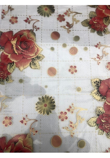 Şefaf Desenli Masa Örtüsü 70Cm X 190Cm 1.8Mm Pvc Masa Örtüsü Dese