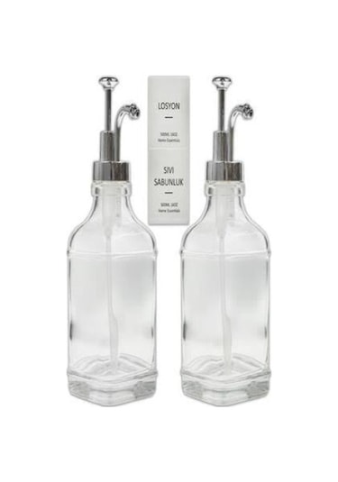 Periboia Cam Sıvı Sabunluk Losyonluk Krom