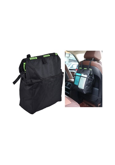 Kangvka Siyah 600d Oksford Kumaş Araba Saklama Çantası - Su Geçirmez İç Liner, 3 Cep Ve Katlanabilir Tasarım İle Araç İçindeki Eşyaları Düzenle