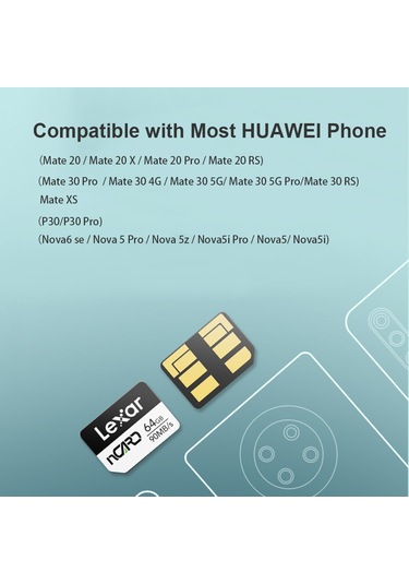 Springsun Lexar Micro Tf Kart 64g/128g/256g 90mb/s Huaweı Mate20/30/p30pro Mini Taşınabilir