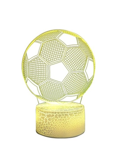 Szypzstore 3d Futbol Şekilli Masa Işıkları, Renkler Uzaktan Kumandalı Gece 3d Lamba 1pc Kontrol Işığı 16 Led Işık Dış Mekan Led Noel Ağaçları 6nyv79 Renkli