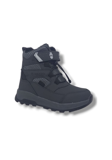 Zerhan 054 Çocuk Füme Cırt Cırtlı Treking Bot Gri