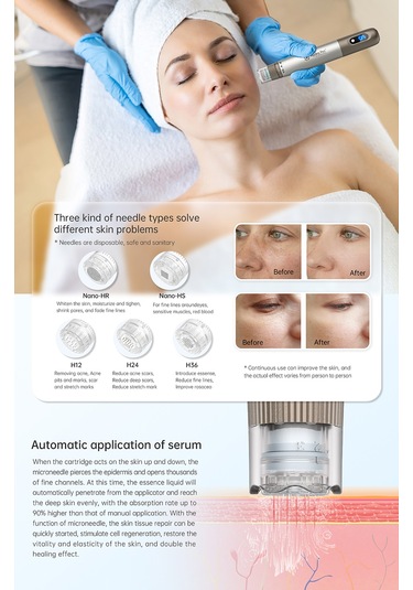 Leezsing Dr.pen Ve Hydra.pen H3 İçin 24 İğneli 10'lu Su Işıltısı Kartuş Paketi Evde Cilt Bakımı Çok Renkli