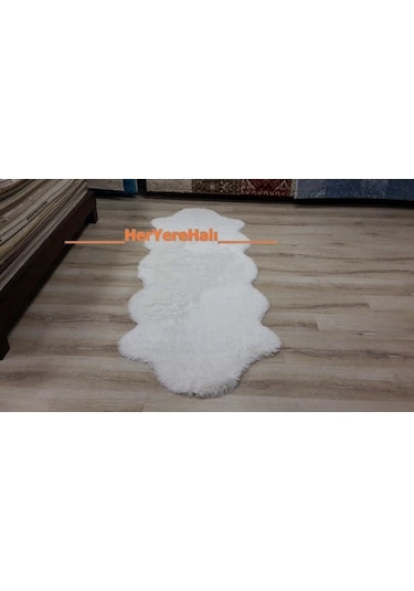 Doğuş Tavşan Tüyü Beyaz Post Halı 80 x 300 Cm
