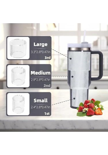 Tcherchi Stanley Iceflow Flip Straw Quencher Uyumlu Yapışmaz Silikon Bas Çıkar Buz Kalıbı 001