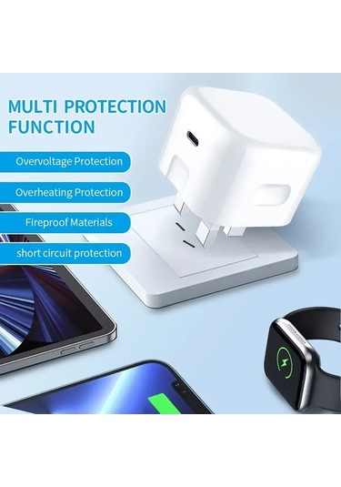 Zyzqstore İngiltere Usb-c Şarj Cihazı İphone Uyumlu 15/16/huawei/samsung Qc3.0 1 Adet