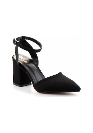 Mat Siyah Kadın Klasik Topuklu Ayakkabı K01726140038 Mat Siyah
