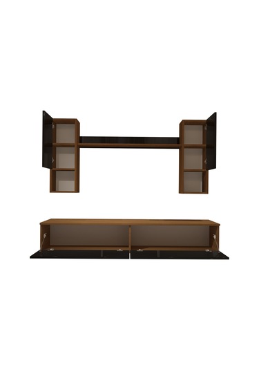 Decoraktiv Eko 5da Mdf Std Tv Ünitesi Tv Sehpası Ceviz - Siyah