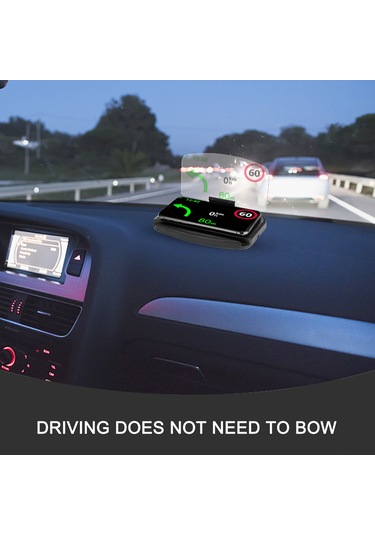 Tenfowee Hud Projeksiyonlu Akıllı Telefon Tutucu: 180 Derece Dönebilen Navigasyon Gösterimi, Kaymaz Ve Titreşim Önleyici, Siyah