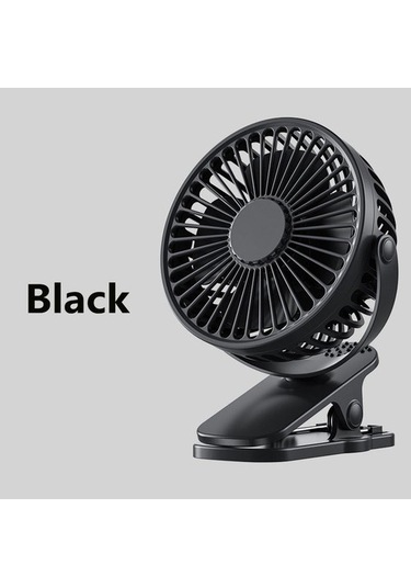 Usb Mini Rüzgar Gücü El Klip Fan Taşınabilir Şarj Edilebilir Fan Yüksek Kaliteli Öğrenci Fan Küçük Soğutma 5075 Siyah