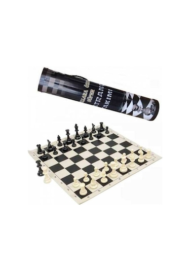 Leyaton Satranç Takımı Çantalı Okul Tipi Katlanır Rulo