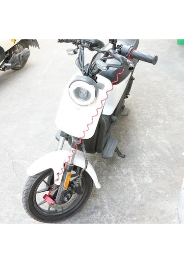 Kırmızı Disk Fren Kilidi Hatırlatma Kablosu 120cm Geri Çekilebilir Çelik Tel Parlak Renkli Mo Dağ Bisikleti Kilit & Alarm 56815666