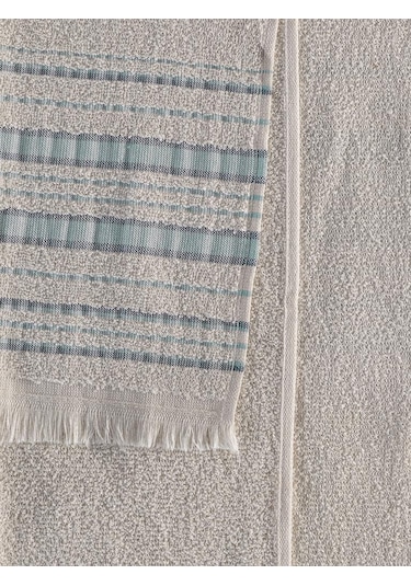 Retro %100 Pamuk 2 Li Havlu Takımı - 50x90, 70x140 Mavi