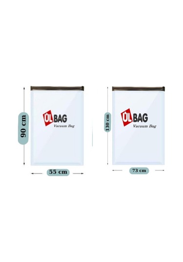 2'li Vakumlu Hurç Seti 1 Orta Boy - 1 Büyük Boy Elbiseler,battaniye Ve Yorgan Vakumlu Poşet Şeffaf