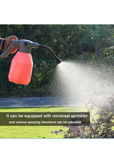 Neevoyu 2l Usb Şarjlı Elektrikli Buhar Makinesi - Bahçe Sulama, Araba Yıkama, Ev Temizliği İçin Universal Başlı Mavi Sprey Botu