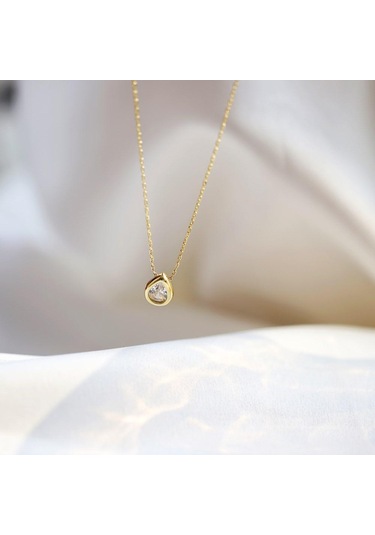 Tancise 925 Ayar Gümüş Aşk Tam Kolye Kadın Kore Klavikula Kolye Kişilik Tatlı Kalp Kolye Kolye Altın