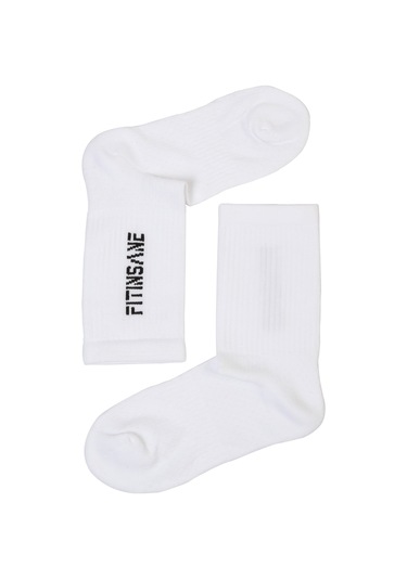 Premium Performance Crew Unisex Beyaz Spor Çorap