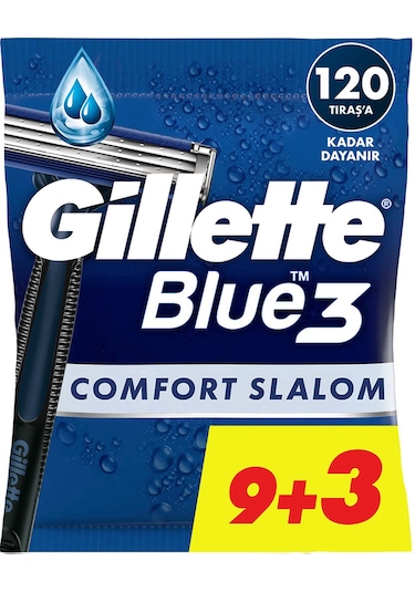 Gillette Blue 3 Comfort Slalom Kullan At Tıraş Bıçağı 9+3 Adet