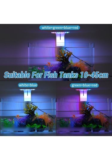 Padalink Nx3 Siyah Ultra İnce Led Akvaryum Işığı - Üç Renkli Işık, Yüksek Parlaklık, 10-45cm Akvaryumlar İçin, Avrupa Standartı 220v Soğuk Işık